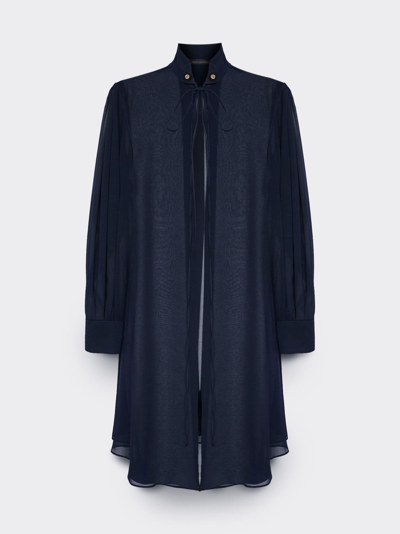 Camicia lunga in georgette image number 4