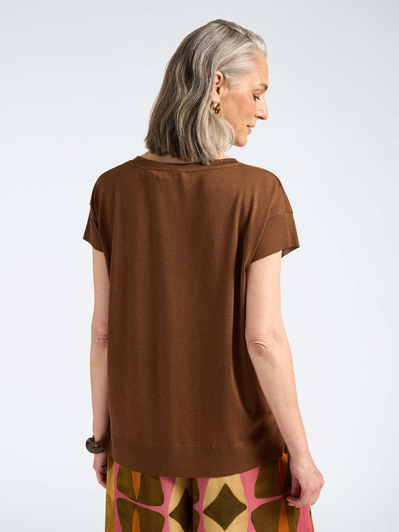 T-shirt con bordi a coste image number 1
