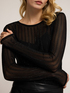 T-shirt in tulle con strass image number 3