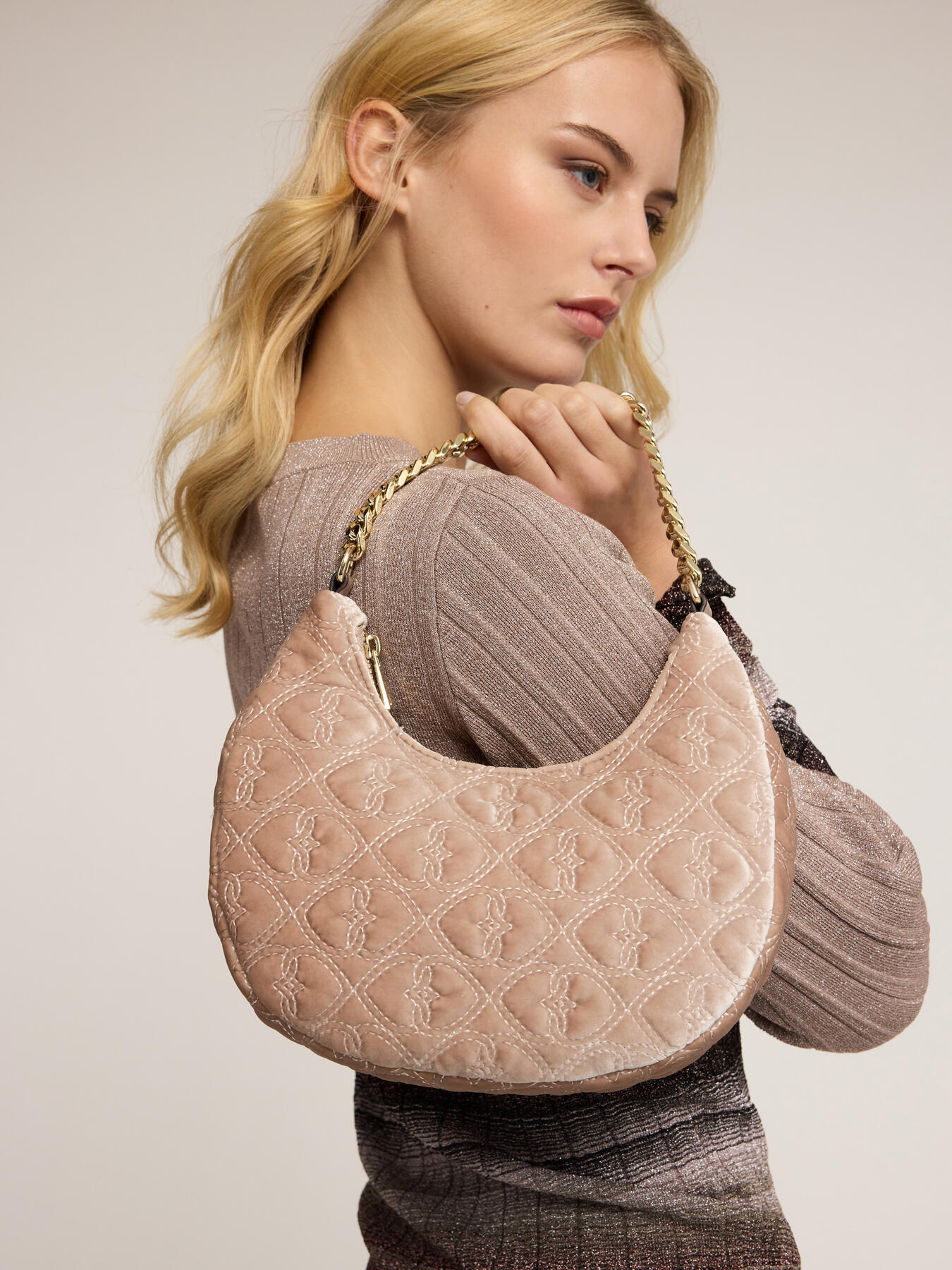 Embroidered hobo bag image number 0