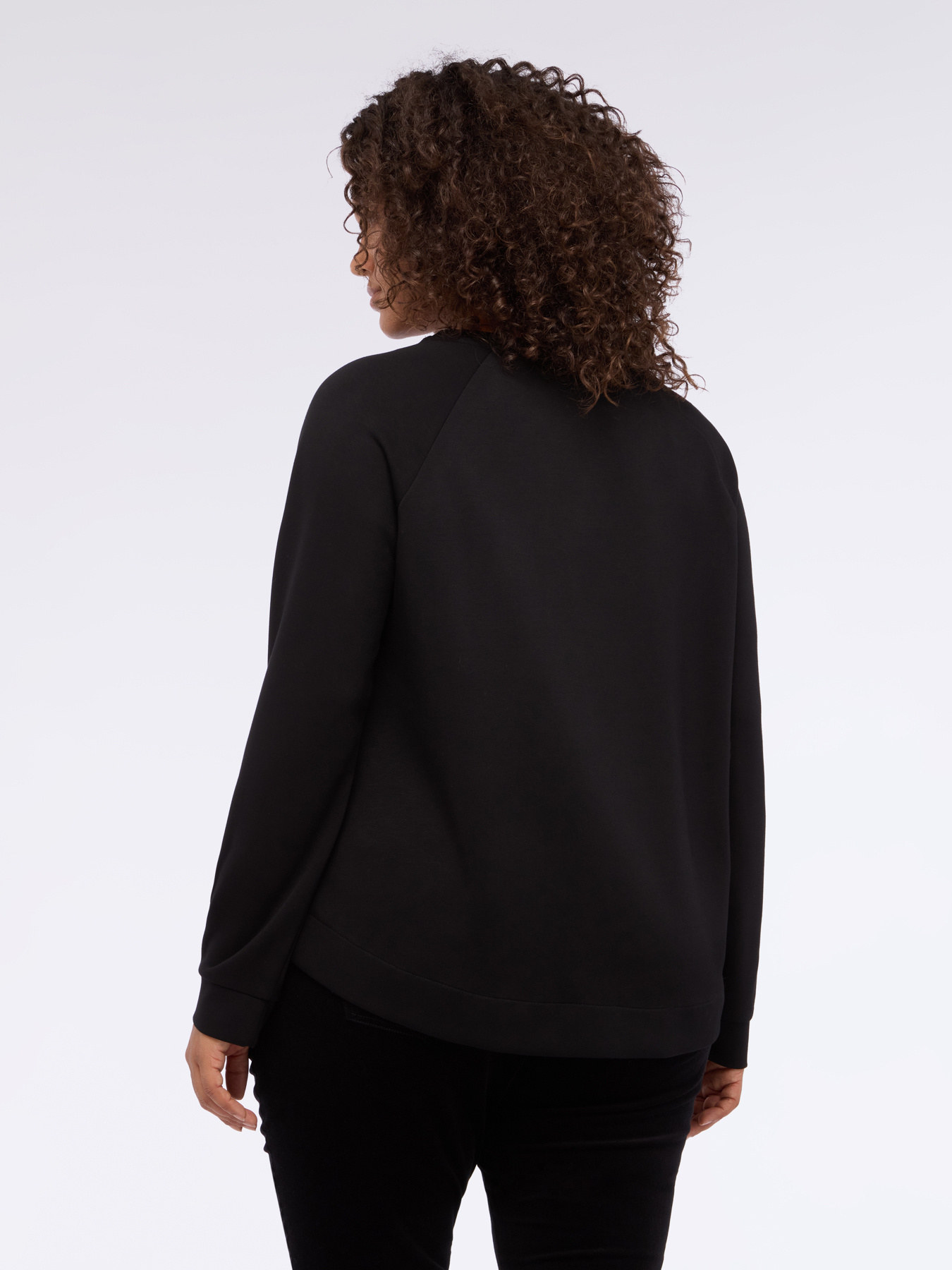 Sweat-shirt avec fleur en strass image number 1