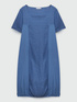 Vestito in lino e jersey image number 4