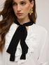 Blouse with ruffles and sash image number 3
