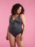 Black lurex one-piece swimsuit image number 2