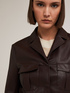 Coated fabric jacket with belt image number 3