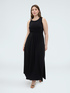 Long jersey dress with back neckline image number 2