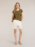 Short taille haute en coton image number 2