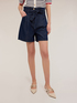 Shorts a vita alta in denim image number 2