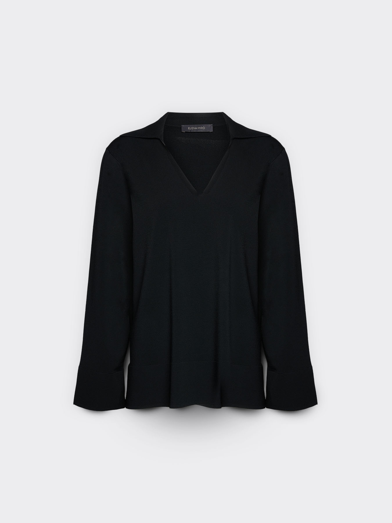 V-neck jumper with collar image number 4