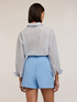 Camicia loose fit a righe lurex image number 1