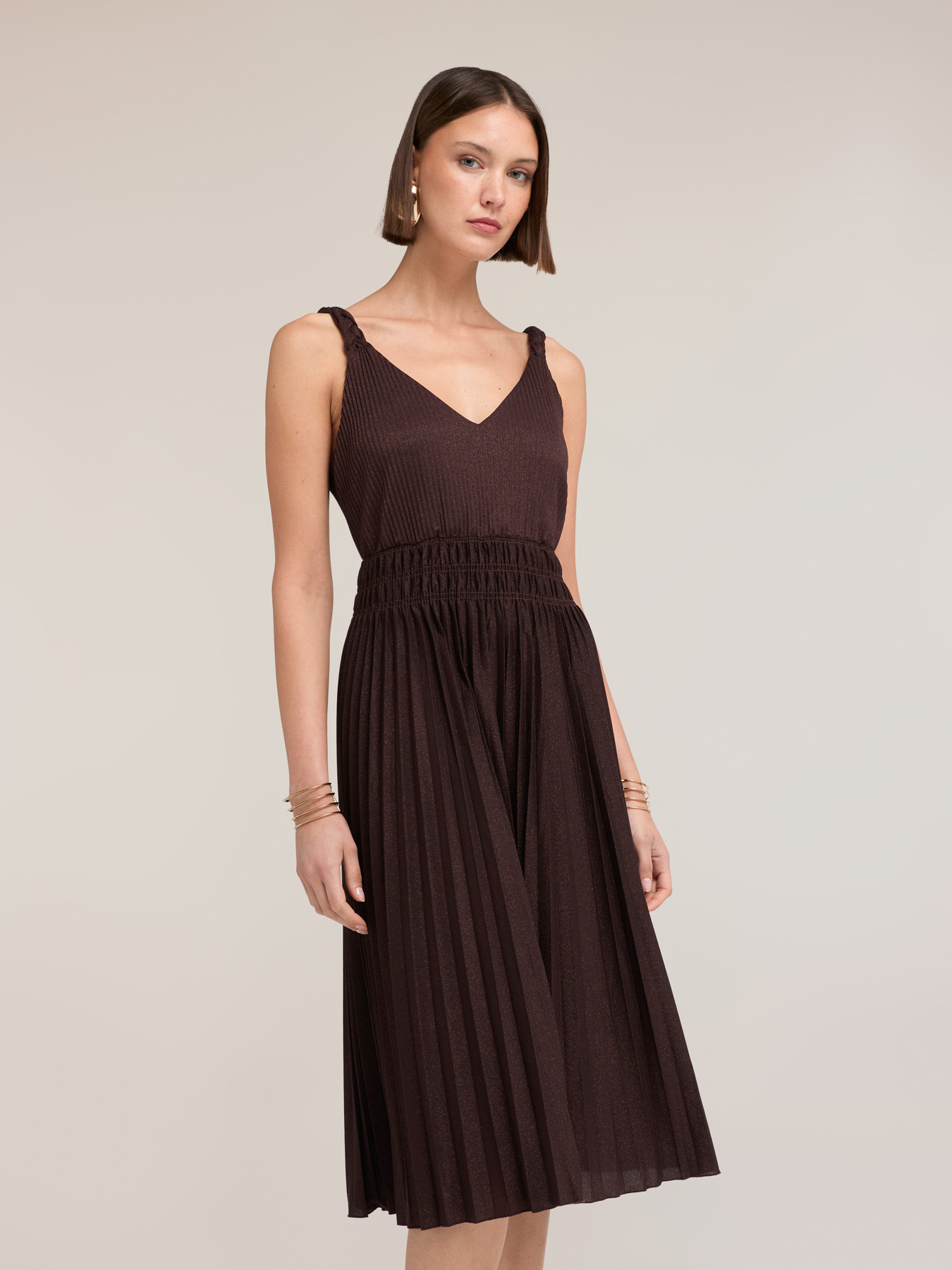 Ribbed lurex jersey dress image number 2
