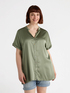 Short-sleeved satin shirt image number 0