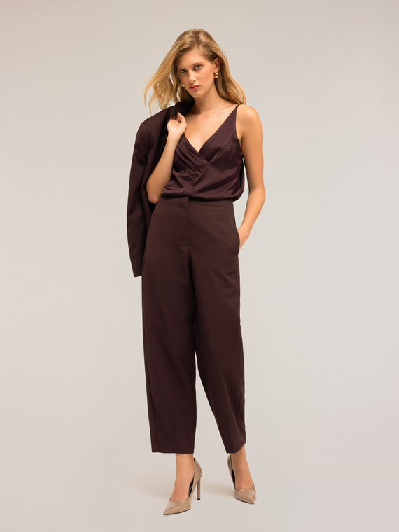 Soft pleated top with border