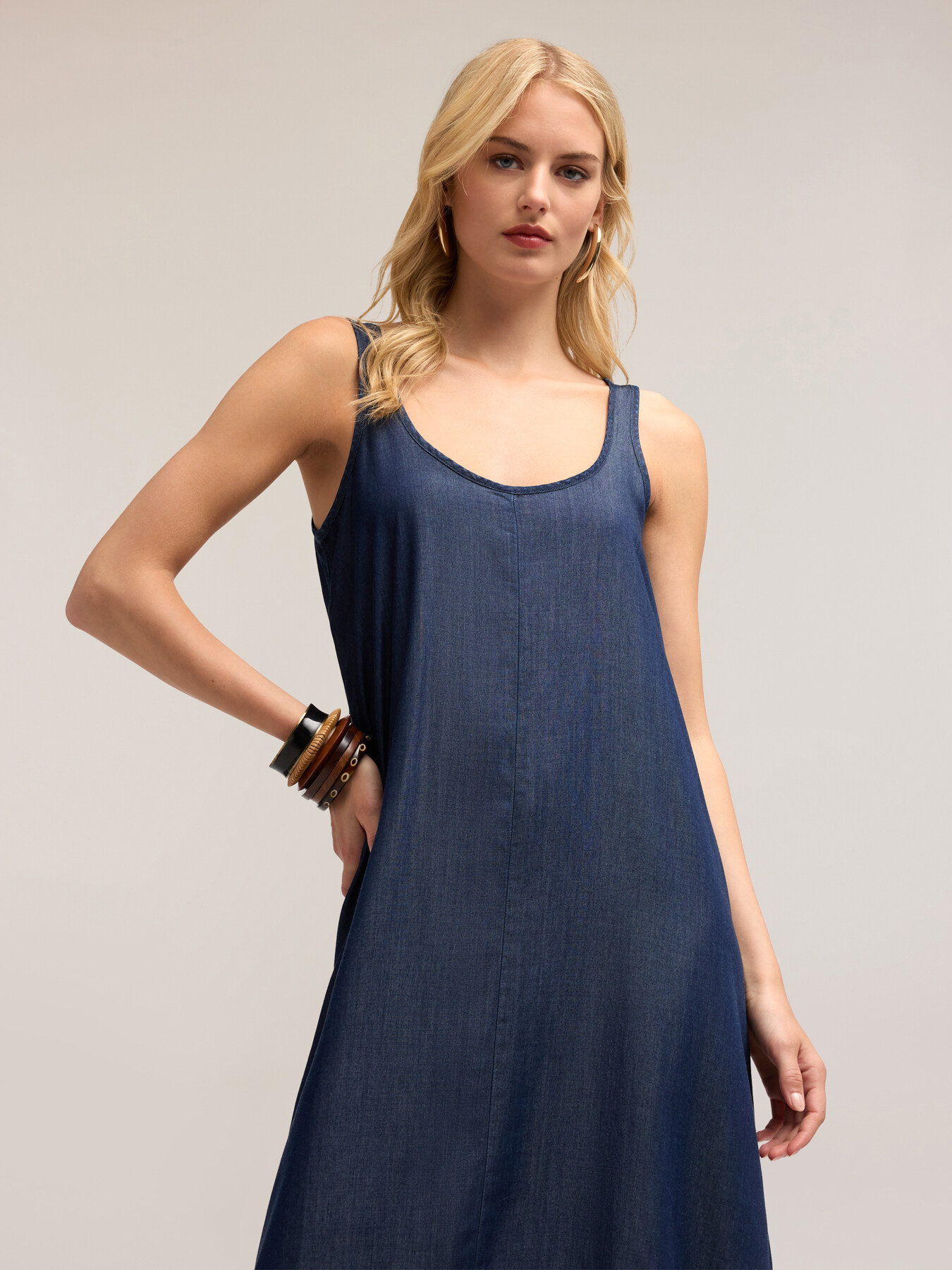 Vestito lungo in TENCEL&trade; image number 3