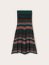 Chevron pattern knit skirt image number 4