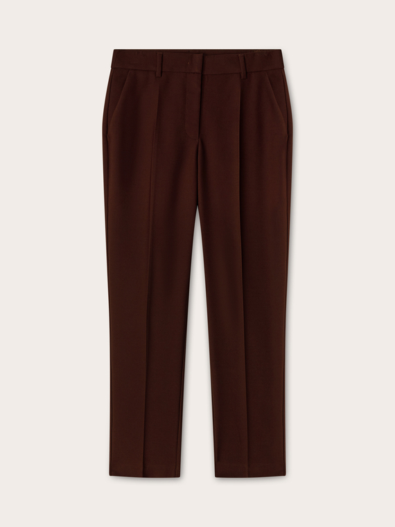 Regular trousers with pressed crease