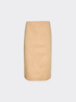 Solid color straight skirt image number 4