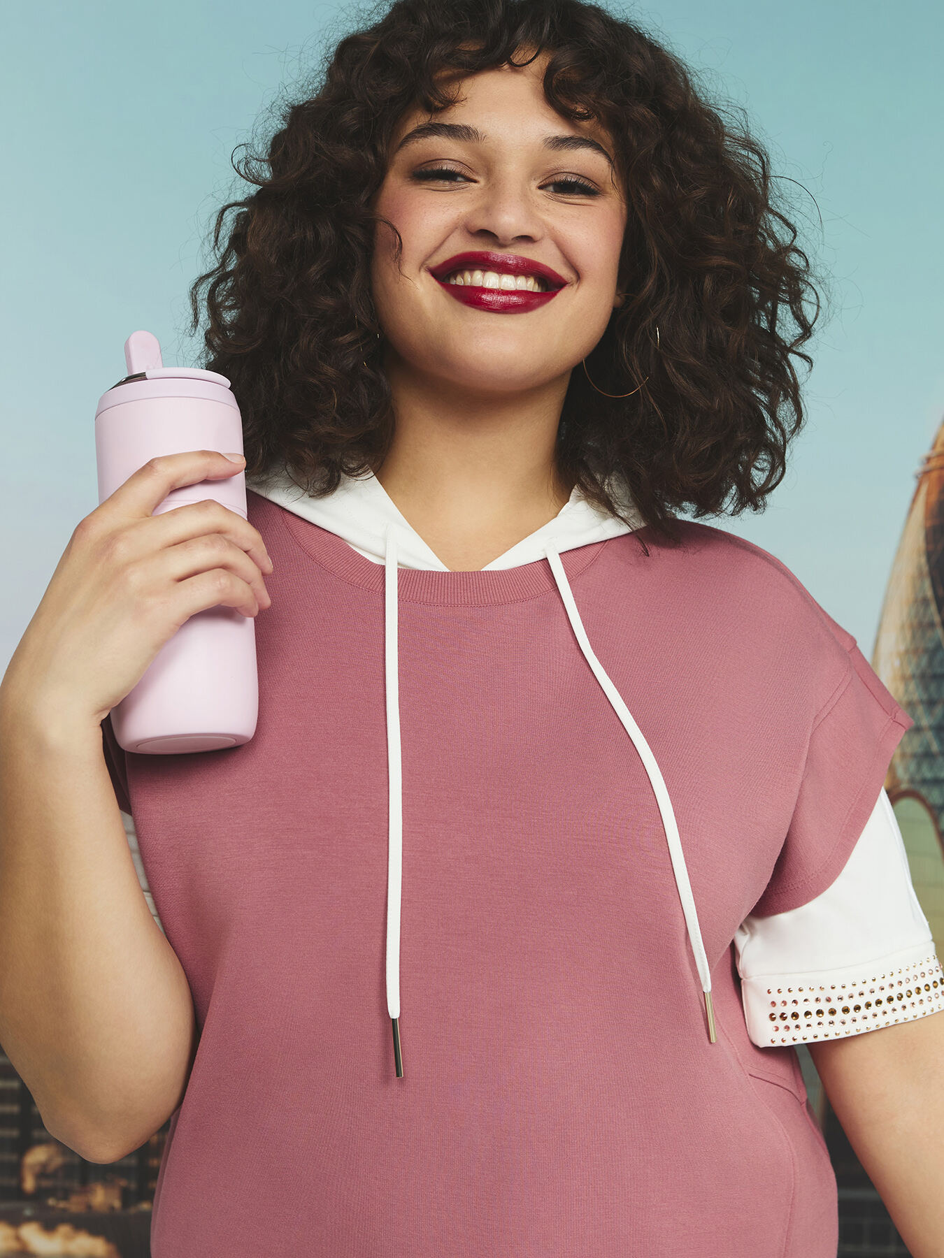 &Auml;rmelloser Sweatshirt aus Scuba image number 0