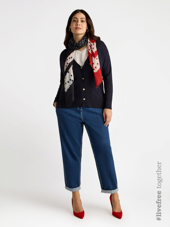 Cardigan mit V-Ausschnitt und Viskose LENZING™ ECOVERO™