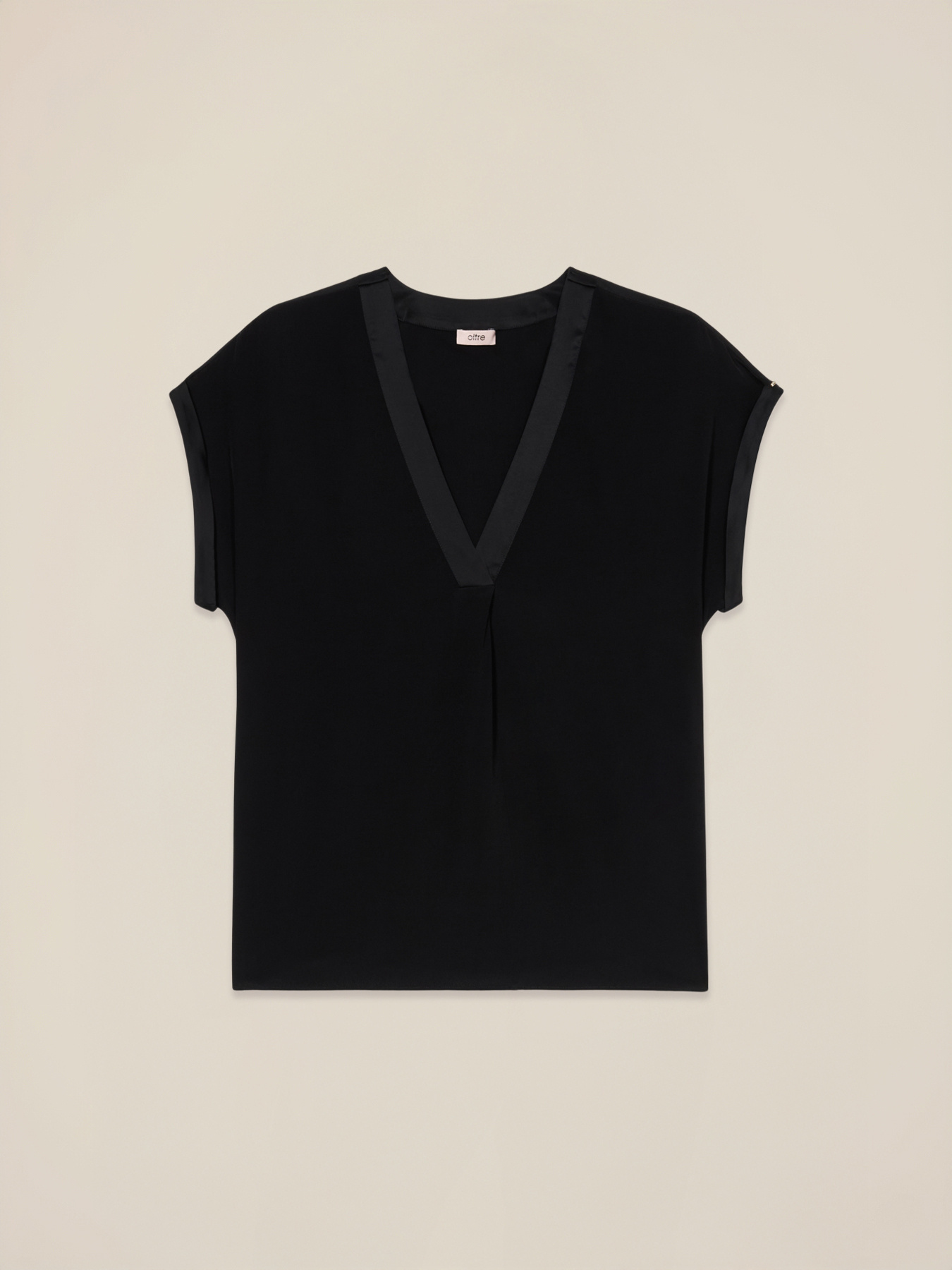 Blusa scollo a V in viscosa image number 4