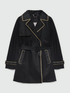 Trench coat with contrasting trims image number 4