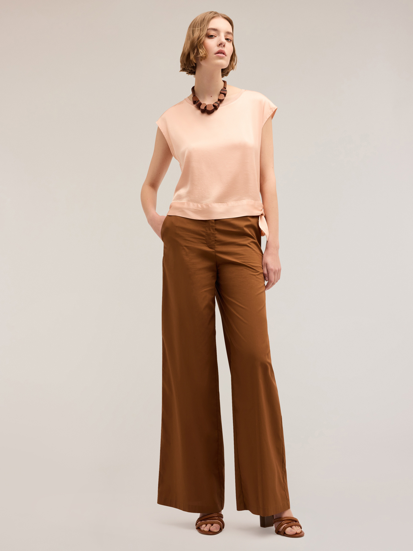 Cotton palazzo trousers image number 0