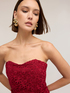 Rochie tip furou din dantelă macrameu image number 3