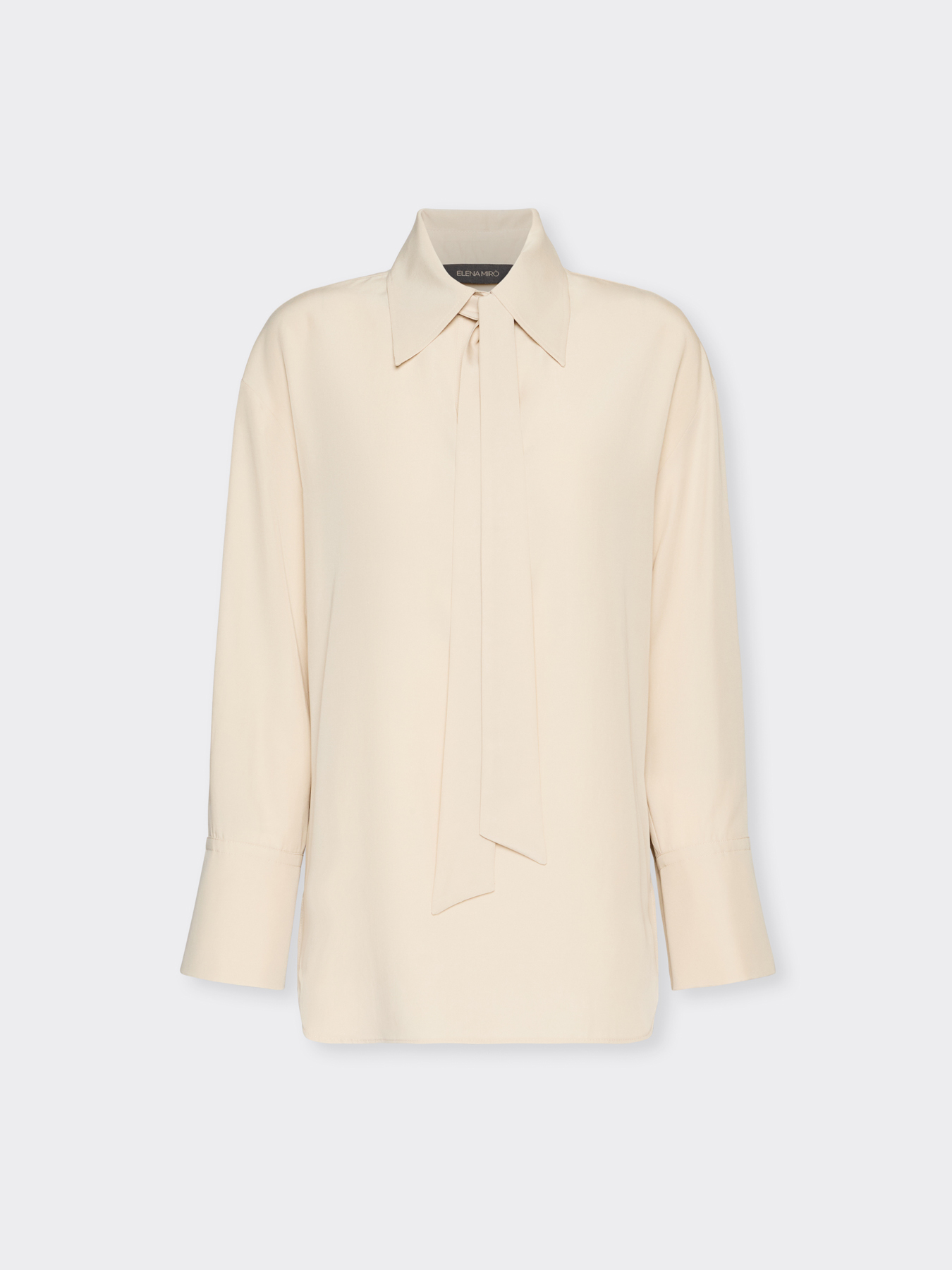 Linen blend shirt with sash image number 4