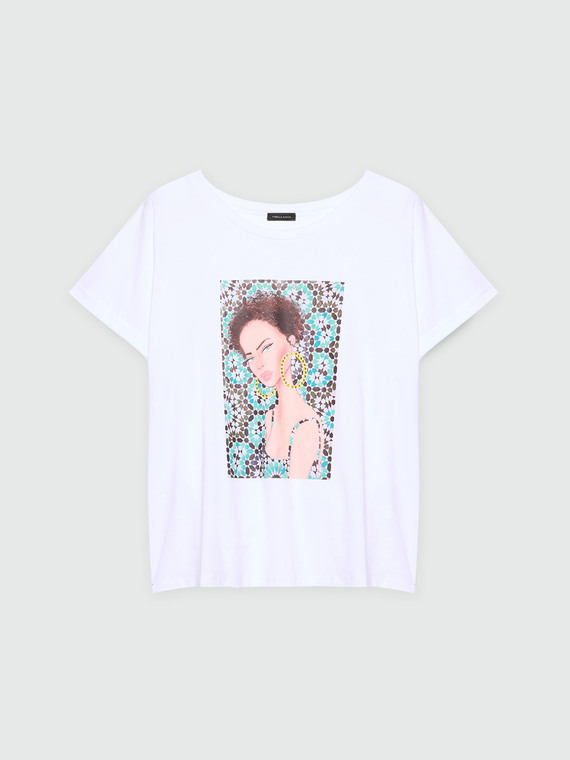 T-shirt avec impression portrait