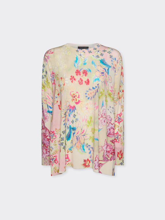 Maglia stampata misto viscosa