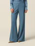 Wide-leg palazzo pants in crepe fabric image number 5