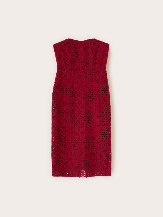 Rochie tip furou din dantelă macrameu