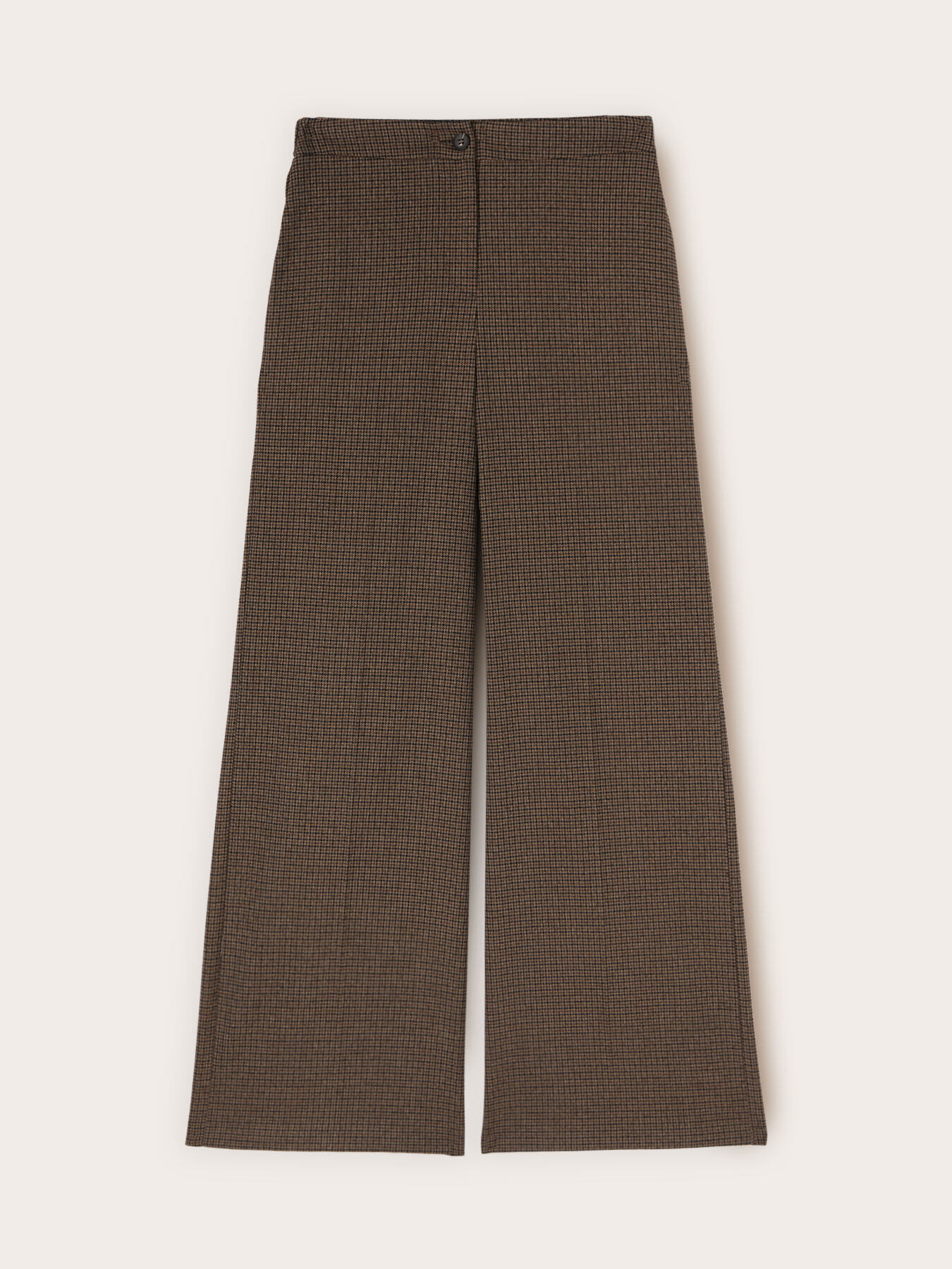 Pantaloni palazzo in tessuto check image number 3