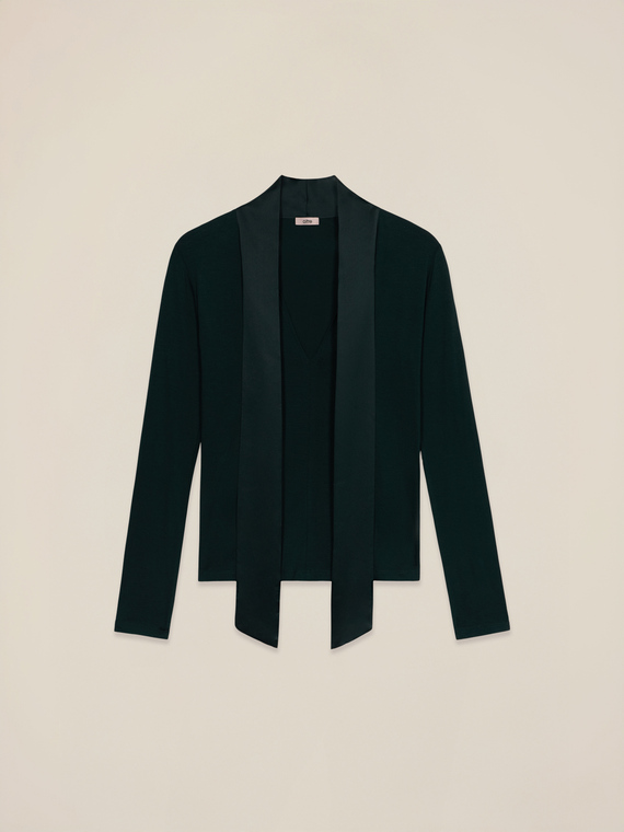 T-shirt con fusciacca in raso