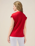 Zweistoff-T-Shirt mit V-Ausschnitt image number 1