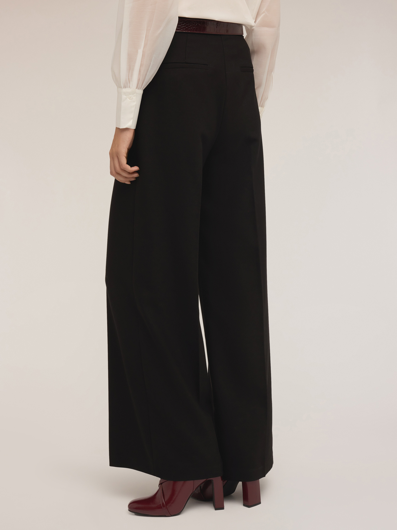 Pantalon palazzo en polyester viscose image number 1