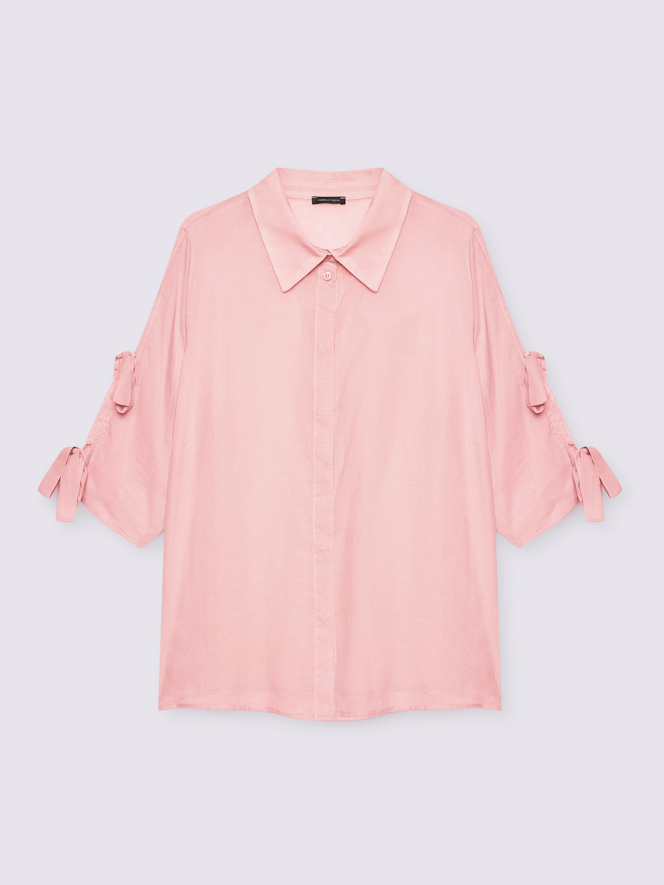 Camisa de algodón con lazos en las mangas image number 4