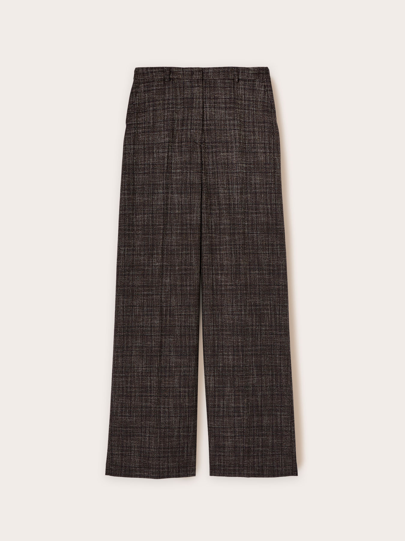 Yarn-dyed palazzo pants image number 4