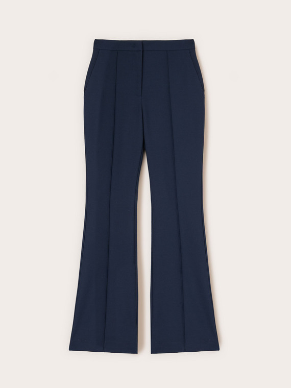 Pantaloni bootleg din poliviscoza