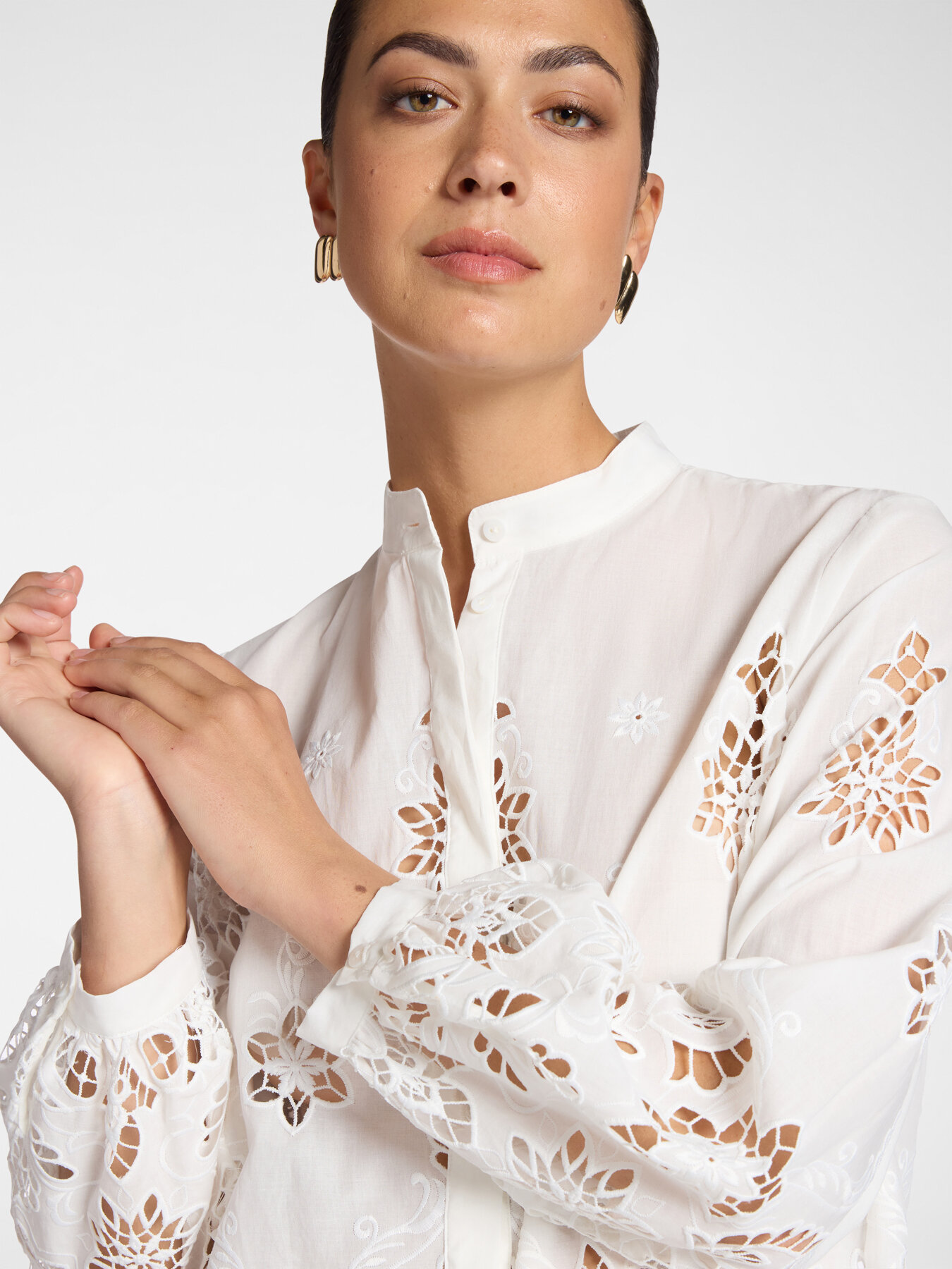 Camicia in pizzo traforato image number 2