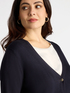 Cardigan col en V en viscose LENZING™ ECOVERO™ image number 3