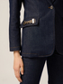 Jeansblazer mit Metallketten image number 2