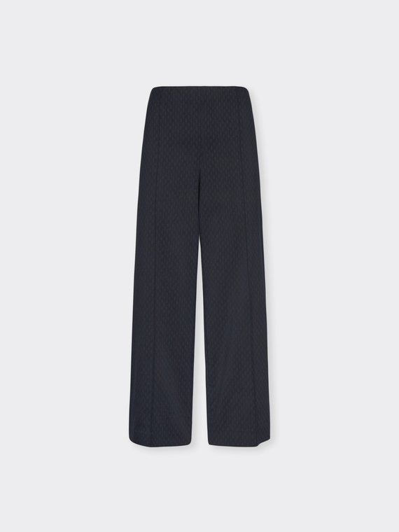 Cropped trousers in stretch jacquard