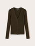 Cardigan a coste in maglia image number 4