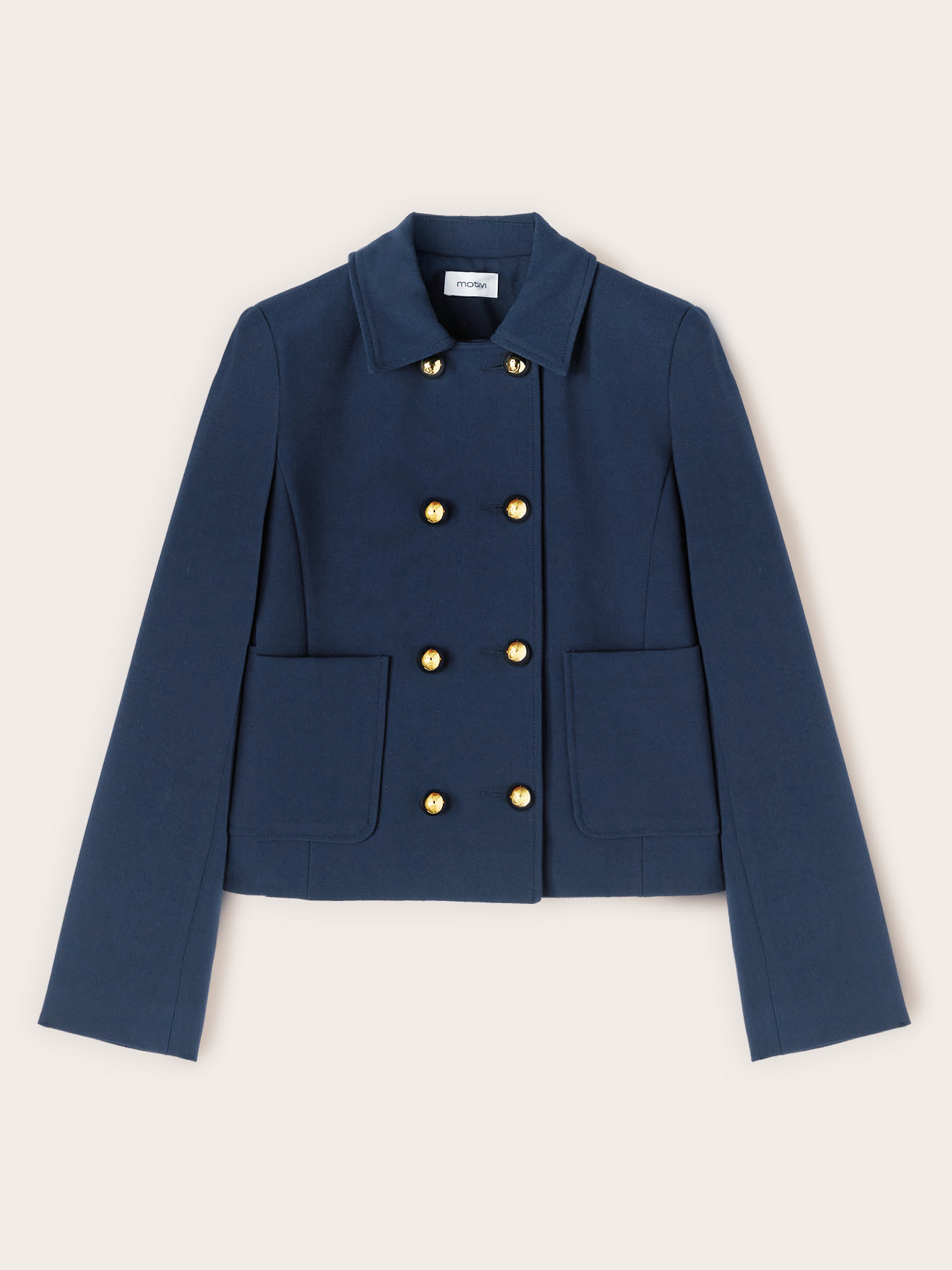 Zweireihige Jacke mit aufgesetzten Taschen image number 4