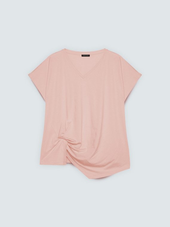 T-shirt with draping and light spots