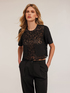 T-shirt in pizzo macramé image number 0
