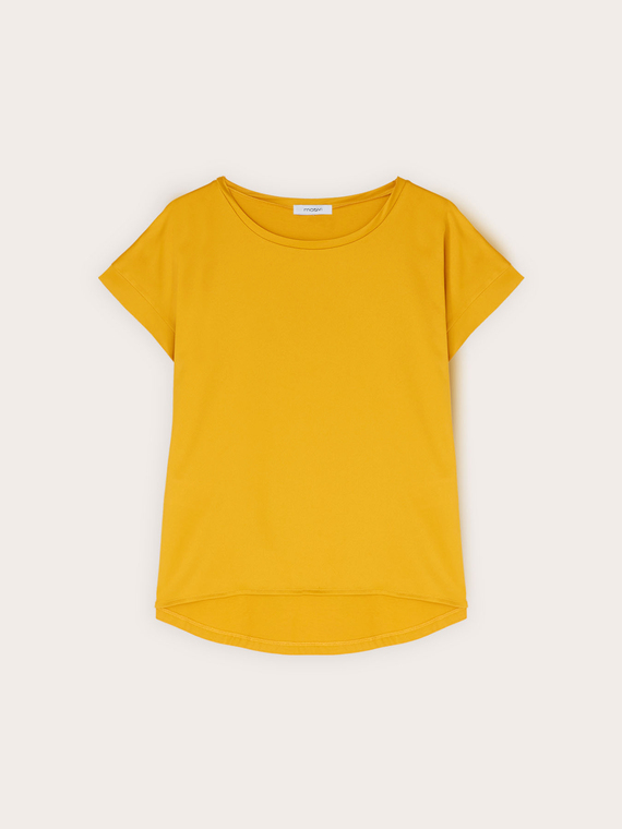 Tricou bimaterial din amestec de bumbac