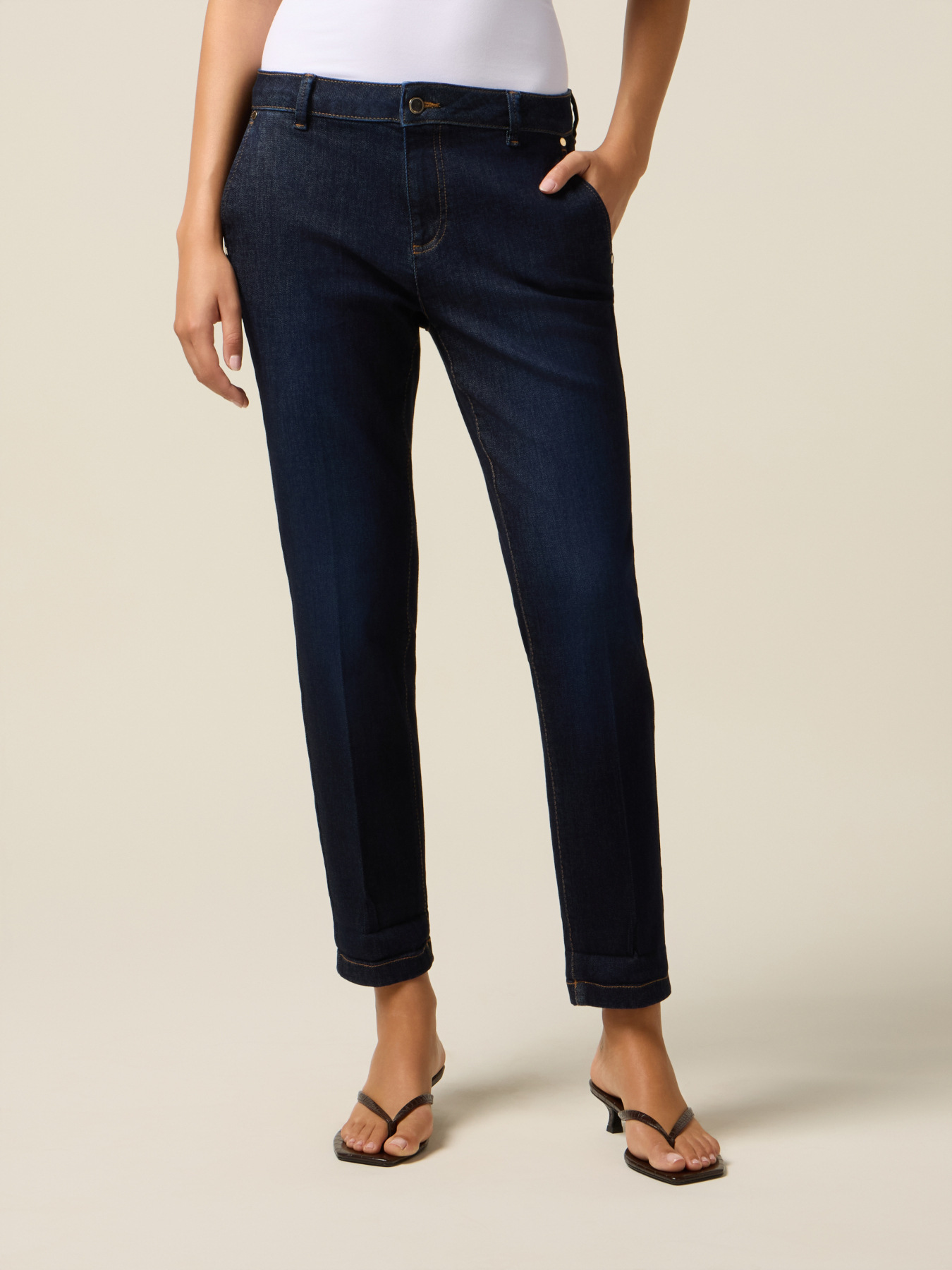 Blugi chinos albastru rinse image number 3