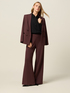 Pantalon palazzo en tissu crêpe image number 0